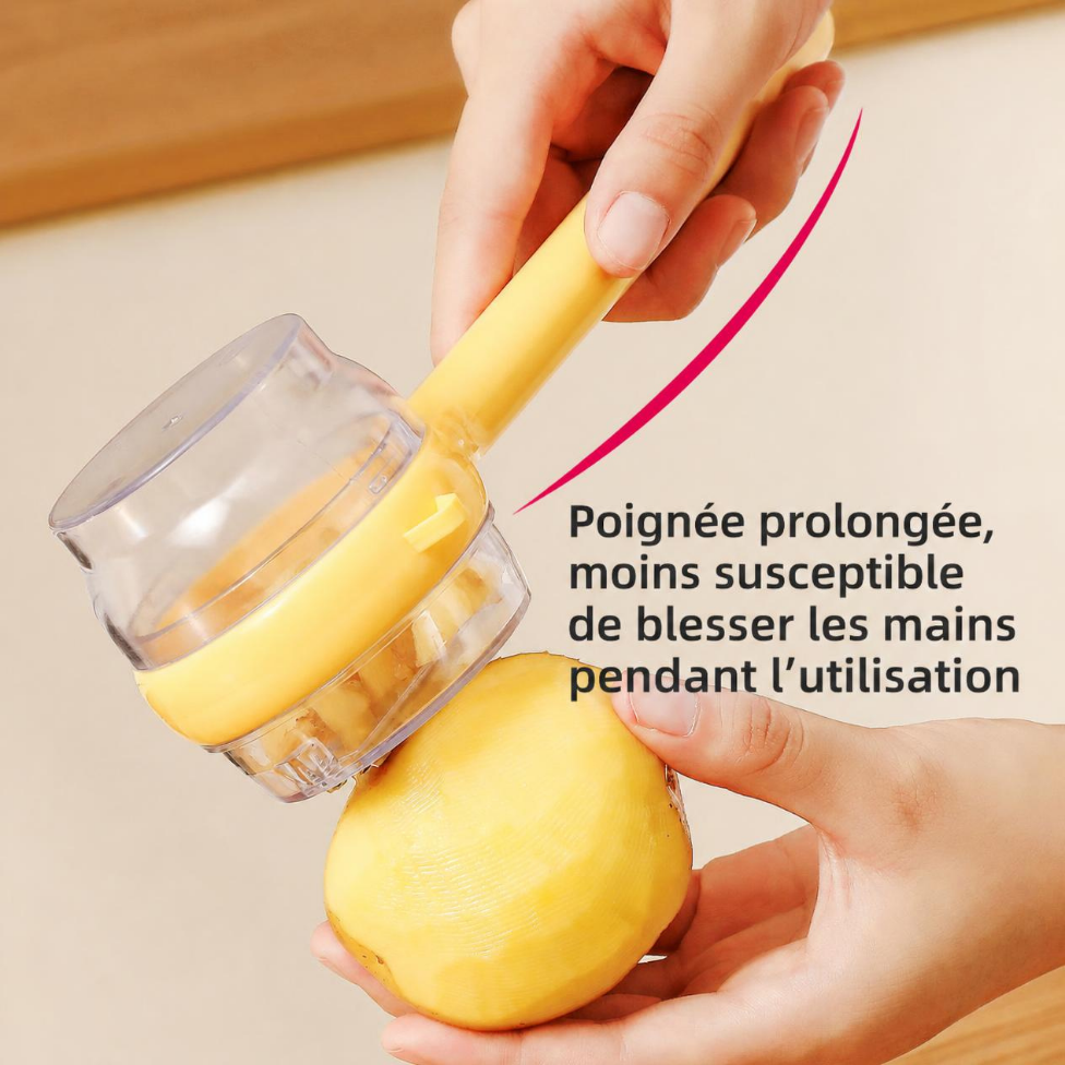 Éplucheur Multifonctionnel 2 en 1 avec Boîte de Rangement pour Pommes de Terre, Pommes,Légumes, Fruits et Carottes... – image 4