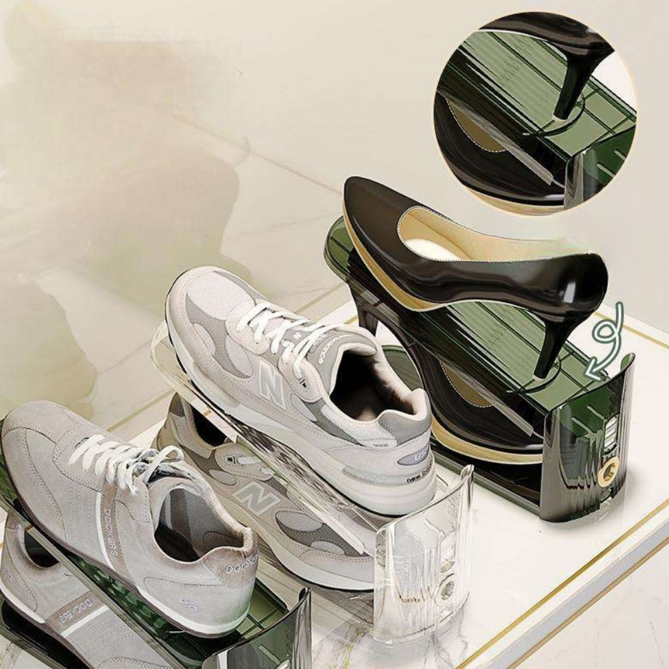 Organisateur de Chaussures Ajustable, Économiseur d'Espace, Support Empilable pour Rangement Chaussures – image 2
