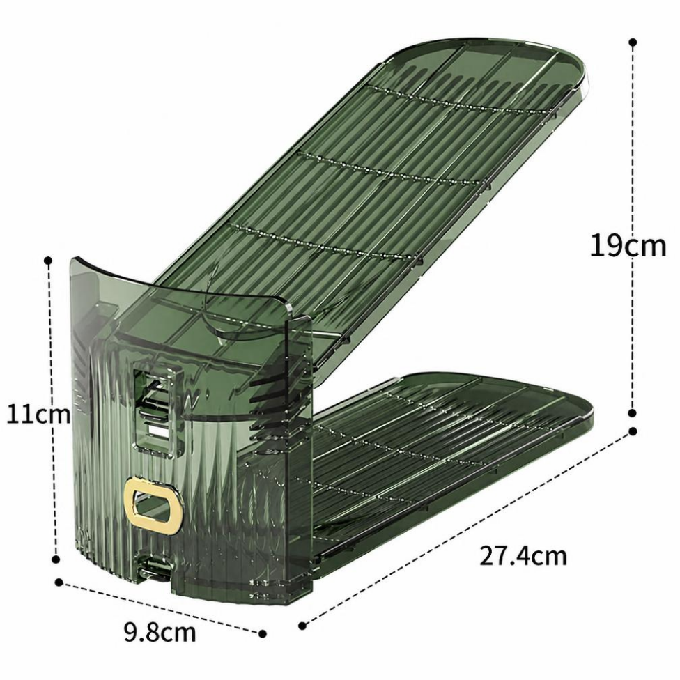 Organisateur de Chaussures Ajustable, Économiseur d'Espace, Support Empilable pour Rangement Chaussures – image 3