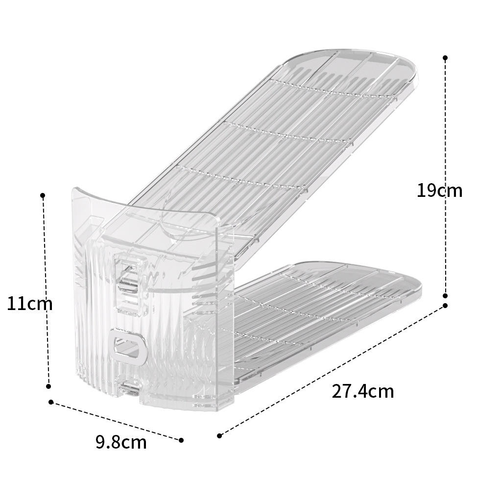 Organisateur de Chaussures Ajustable, Économiseur d'Espace, Support Empilable pour Rangement Chaussures – image 4