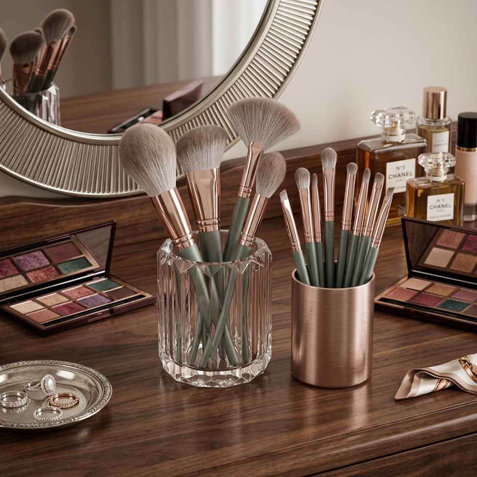 Ensemble de Pinceaux de Maquillage de Haute Qualité,14 pièces,Pinceau à Paupières Doux