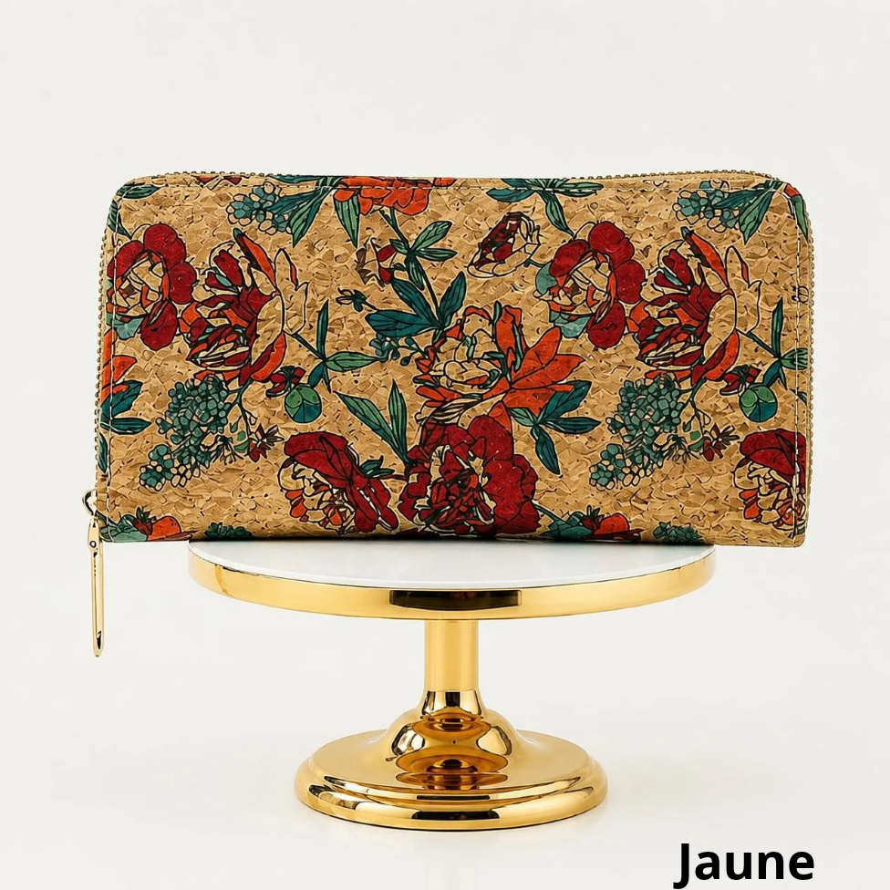 Portefeuille en Liège Écologique avec Fermeture Éclair Longue, Sac pour Téléphone Portable avec Cordon,pour Femme – image 5