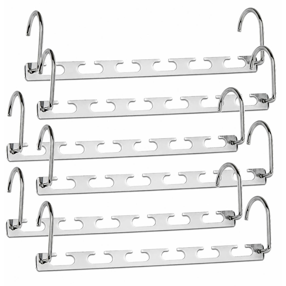Lot de 3 Cintres Gain de Place pour Vêtements, Cintres en Métal Organisateur de Vêtements – image 3