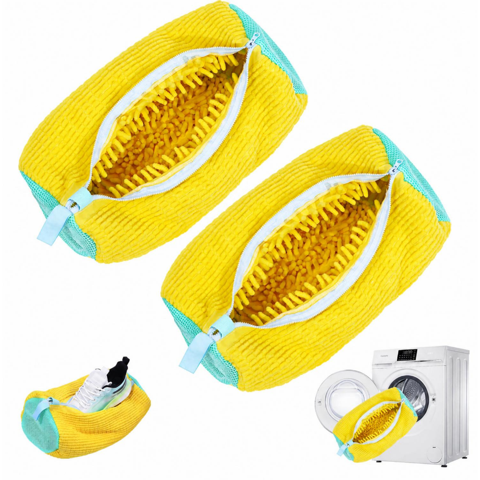Lot de 2 Sacs de Nettoyage de Chaussures pour Machine à Laver