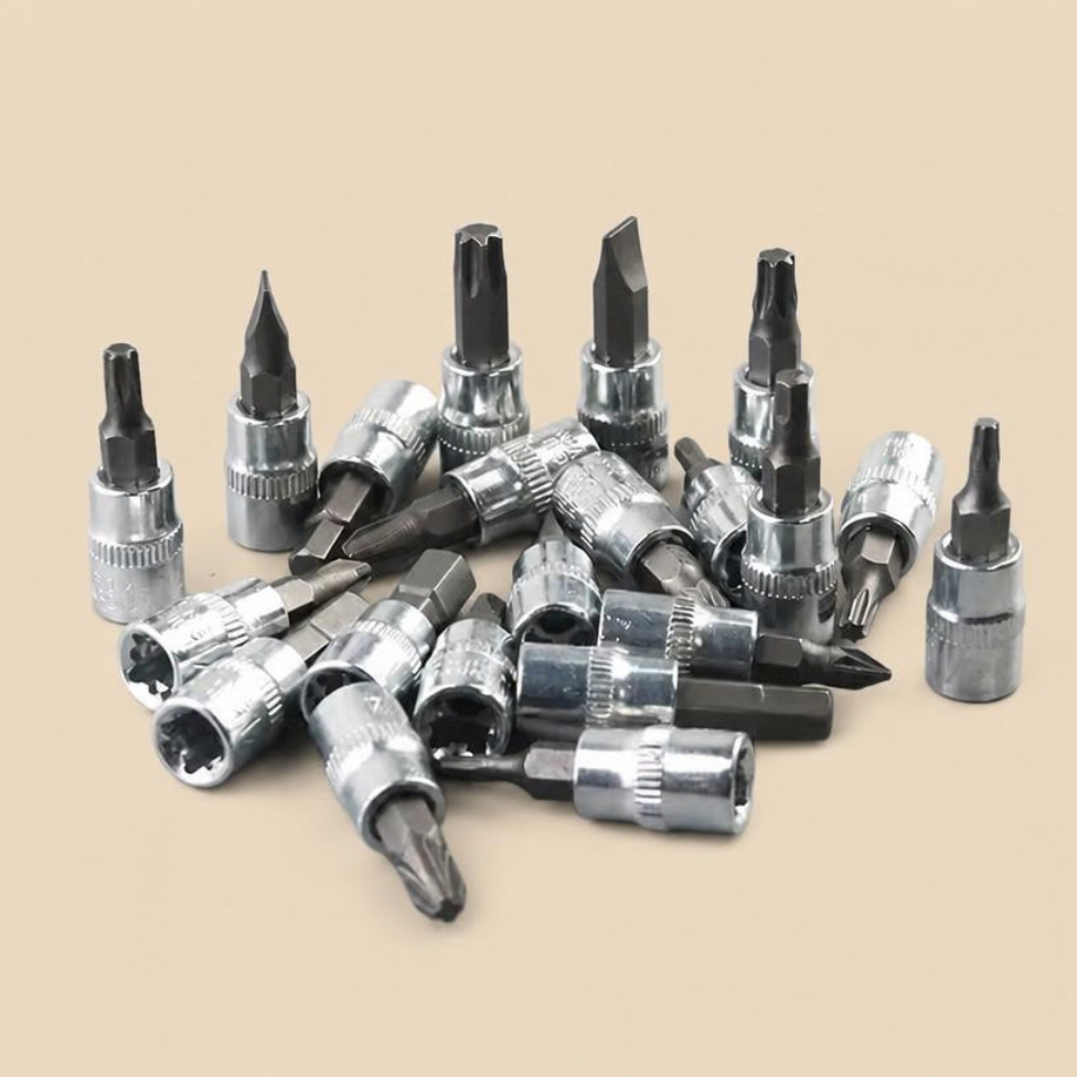 Boîtes à Outils Jeu de Clés à Douille, 46 Pièces, Ensembles d'Outils Réparation Automobile, Clé Dynamométrique à Cliquet,Embouts Tournevis – image 5