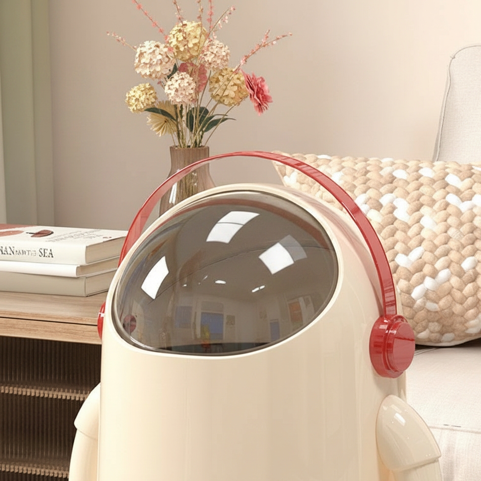 Jolie Poubelle en Plastique sous Forme de Dessin Animé Originale,  Poubelle avec Couvercle et Grande Capacité, Idéale pour la Décoration Intérieure, Chambre, Hôtel ou Bureau,Salle de Bain… – image 6
