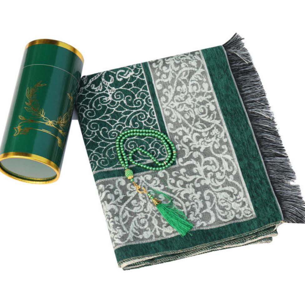 Coffret Cadeau avec Boîte Cylindrique pour Ramadan, Aïd,Incluant Tapis de Prière Doux et Chapelet – image 6
