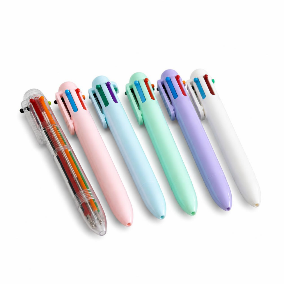Stylo à Bille mignon de Dessin Animé avec 6 Couleur, Stylo Rétractable Multicolore Créatif pour Étudiants – image 5