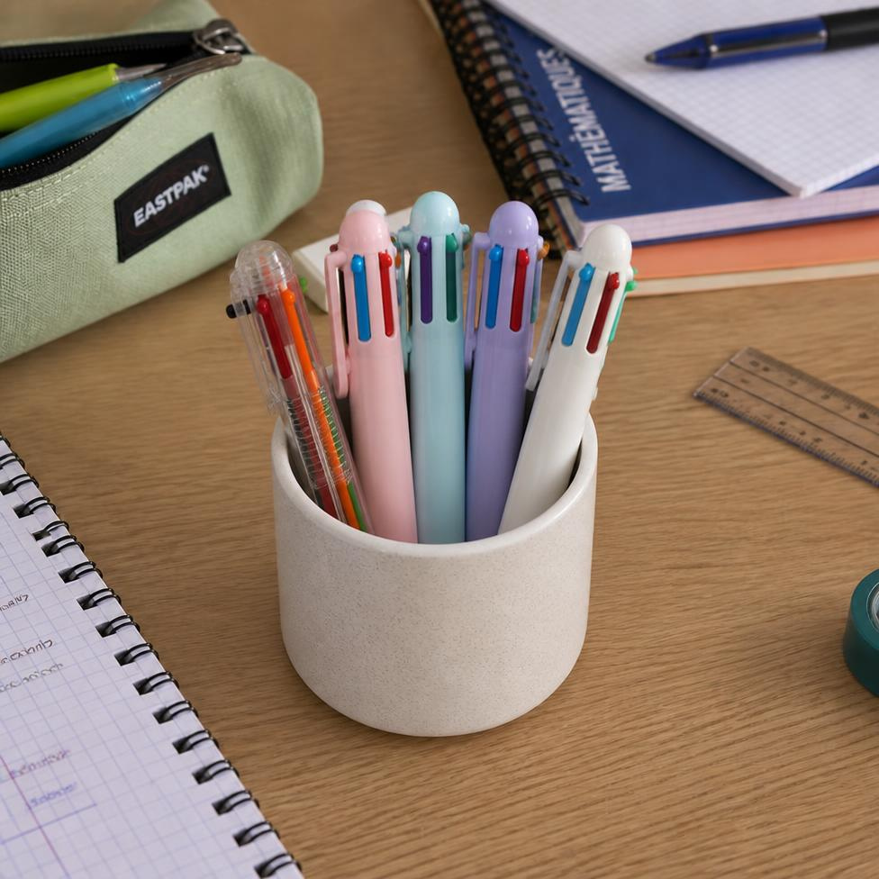 Stylo à Bille mignon de Dessin Animé avec 6 Couleur, Stylo Rétractable Multicolore Créatif pour Étudiants – image 6