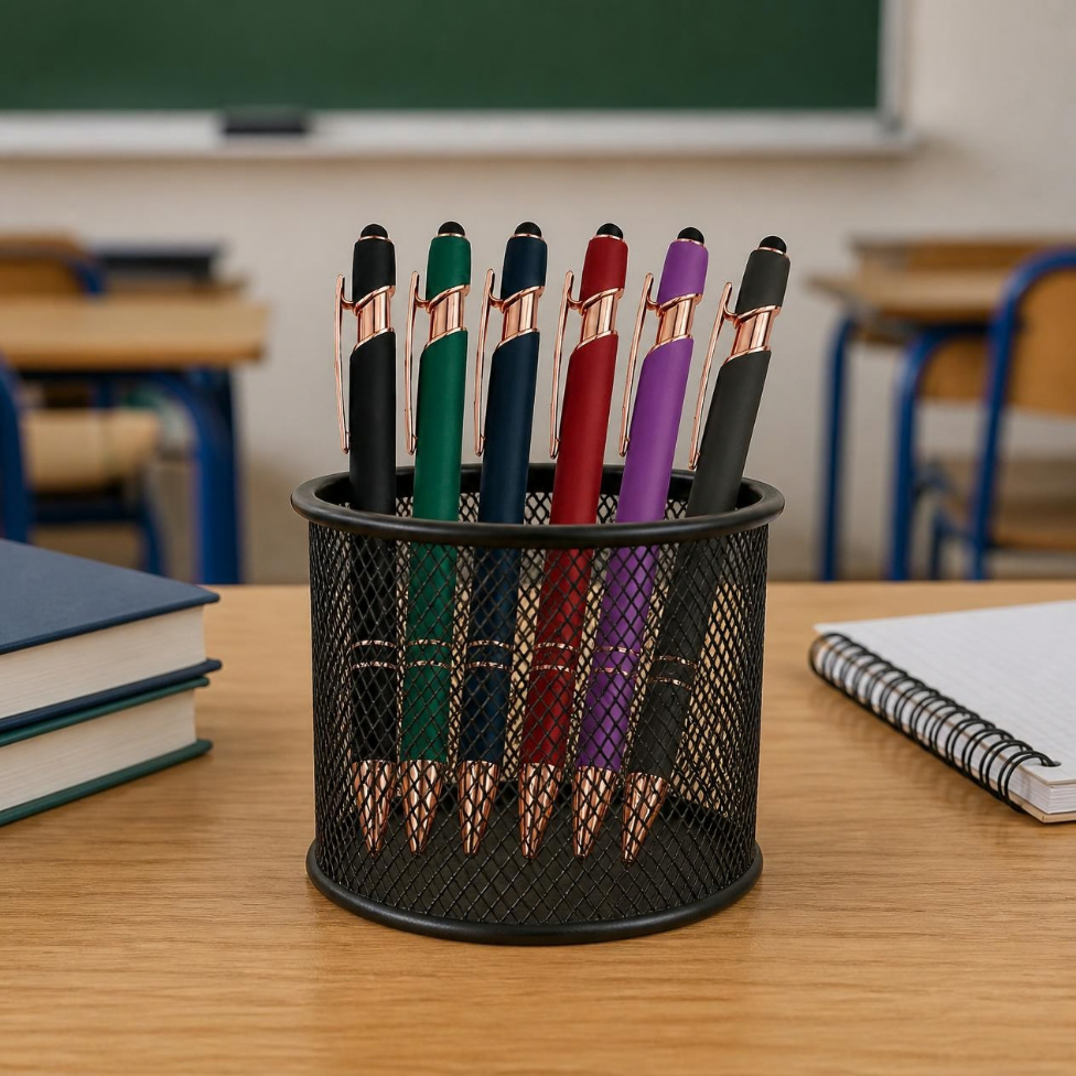 Lot de 6 Stylos à Bille à Encre Noire – image 6