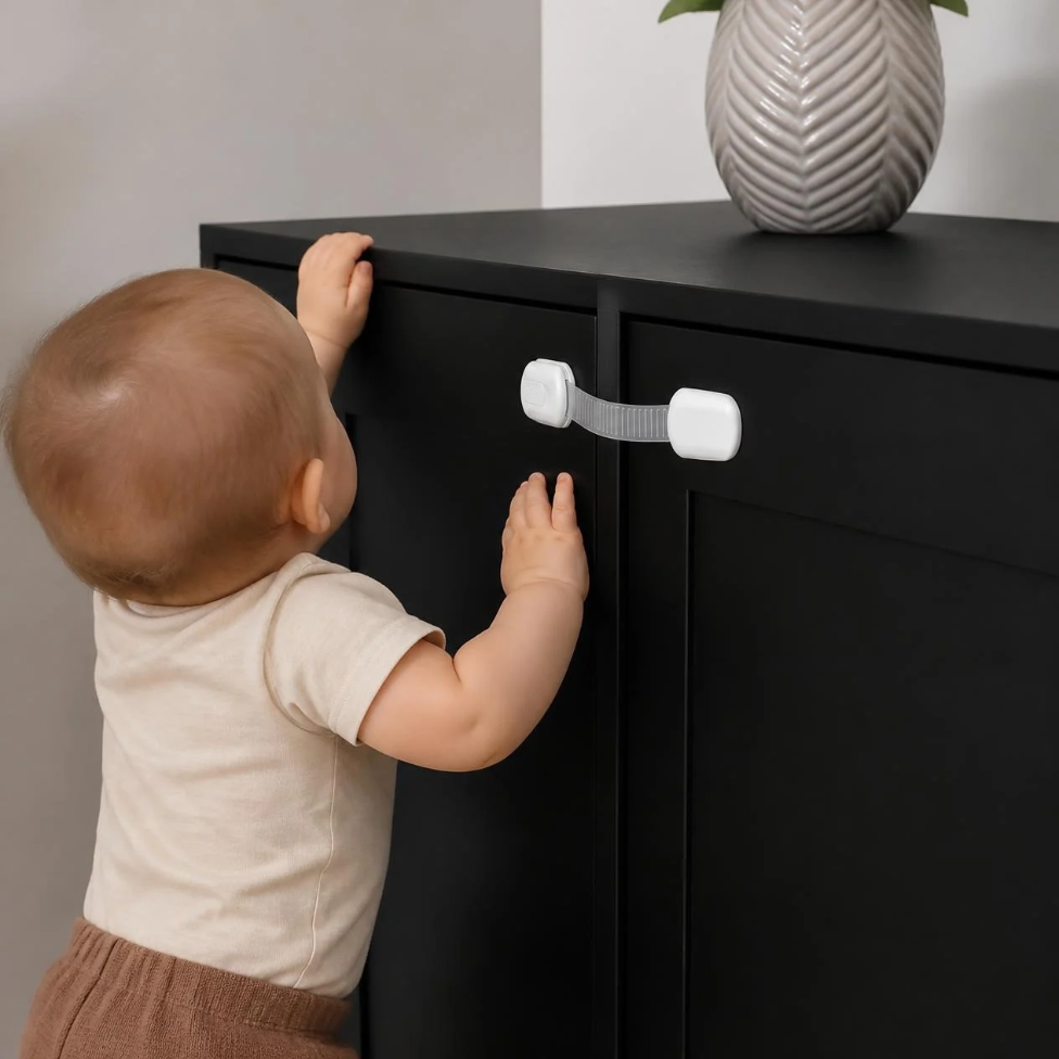Lot de 3 Loquets de Protection pour Armoire, Protection et Sécurité pour Enfant et Bébé