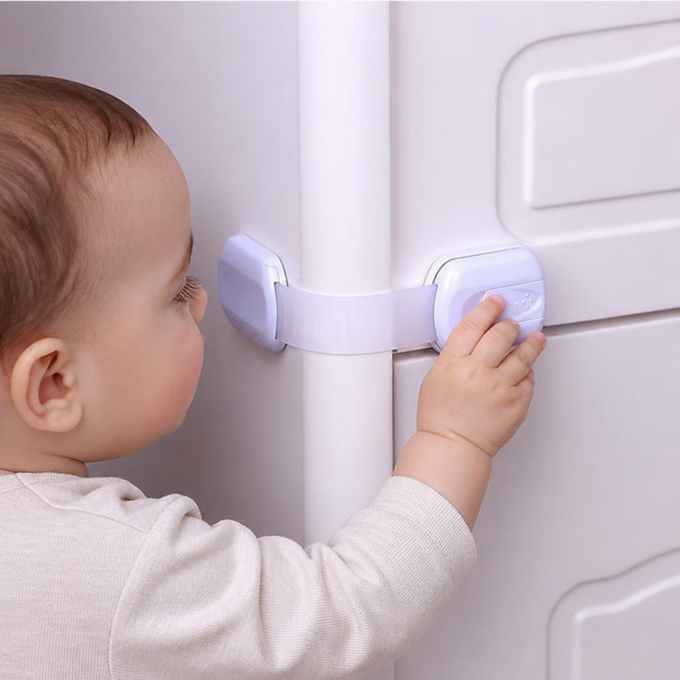 Lot de 3 Loquets de Protection pour Armoire, Protection et Sécurité pour Enfant et Bébé – image 2