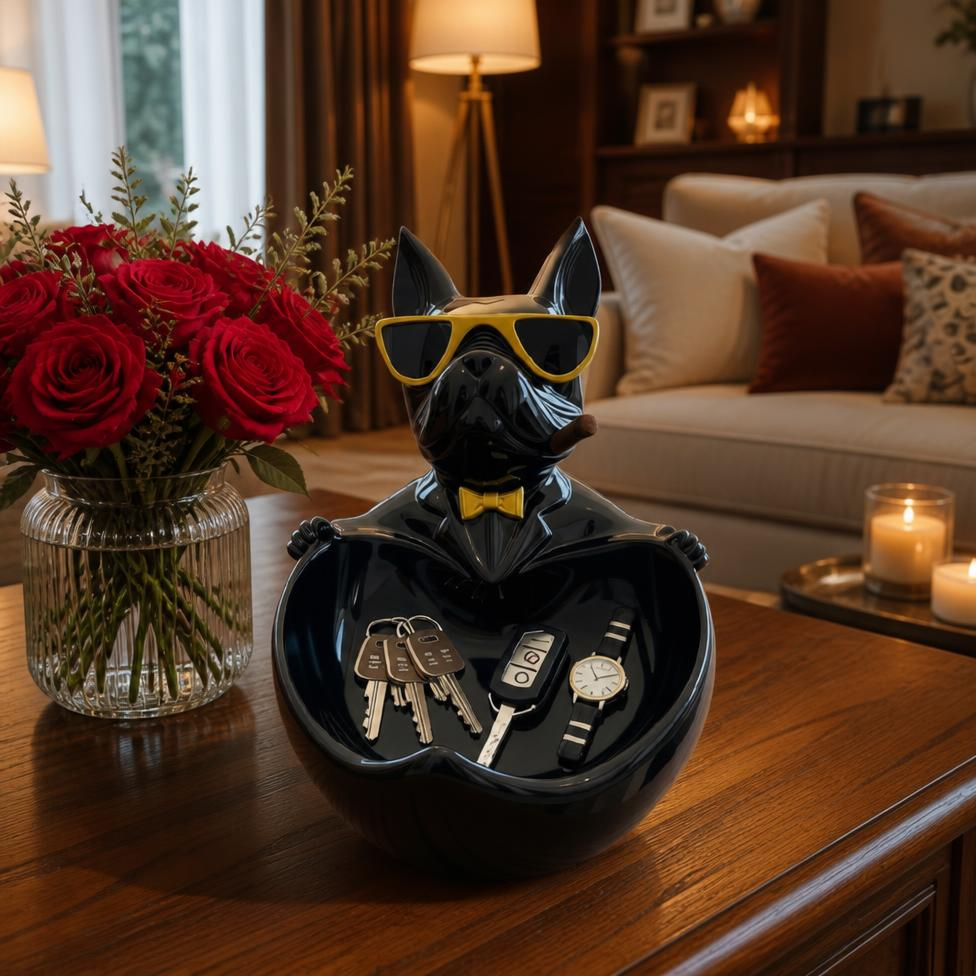 Décoration de Rangement en Résine en Forme de Bouledogue, Style Luxe Léger, pour Salon,Décoration Maison – image 6