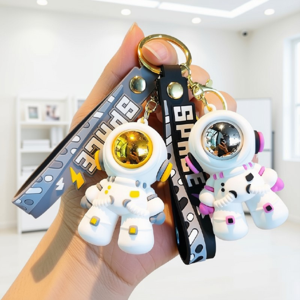 Porte-Clés Astronaut Créatif pour Sac à Dos et Clé Voiture