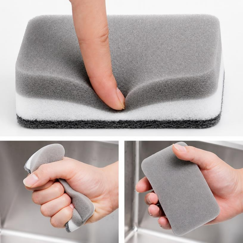 Lot de 4 Éponges à Vaisselle en Microfibre à,Accessoires Cuisine – image 3