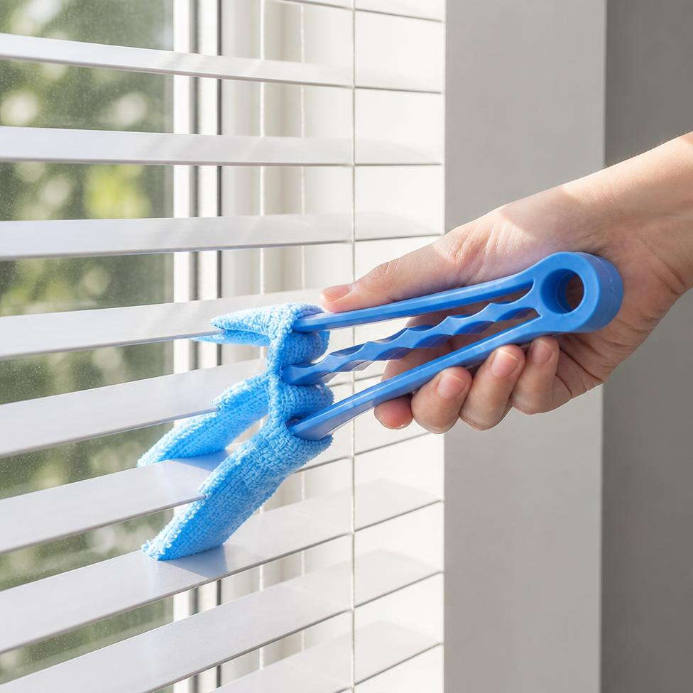 Lot de 2 Brosses de Nettoyage pour Stores de Fenêtre avec 3 Lames, Accessoires Maison – image 5