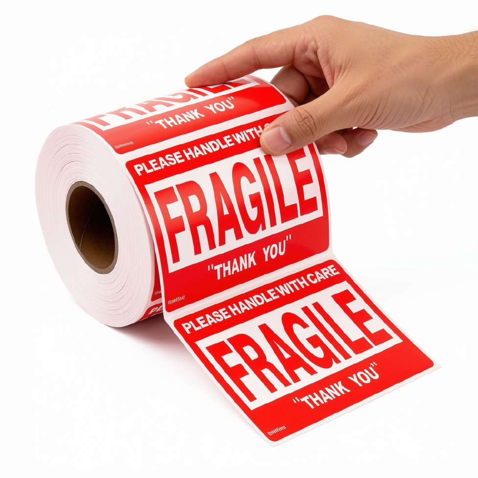 Étiquettes en Papier Rectangulaires Autocollantes Imperméables, 500 Pièces, pour Avertissement de Fragilité et d'Expédition – image 6