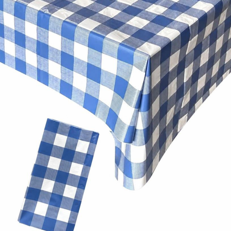 Nappe pour Table ,Motif à Carreaux Bleu et Blanc, Imperméable et Anti-Tâches, Accessoires Maison – image 6