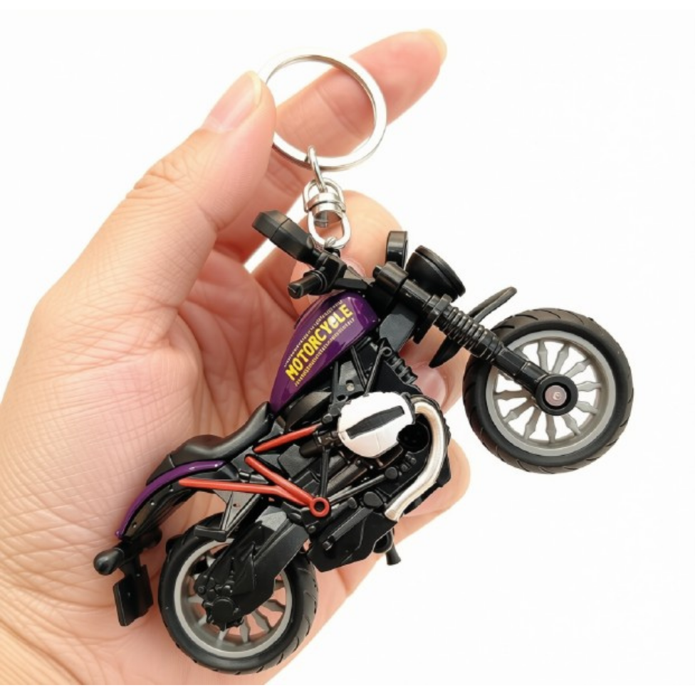 Porte-Clés Mignon Moto pour Clé Voiture,Porte-Clés Sac à Dos – image 2