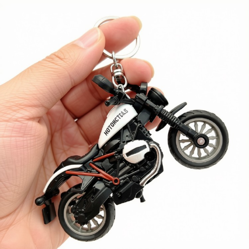 Porte-Clés Mignon Moto pour Clé Voiture,Porte-Clés Sac à Dos – image 3