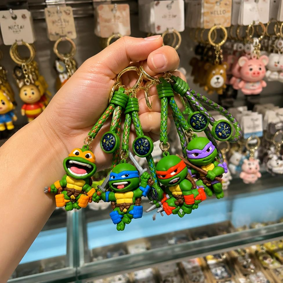 Porte-Clés Mignon Tortue Ninja pour Clé Voiture, Porte-Clés Sac à Dos – image 3