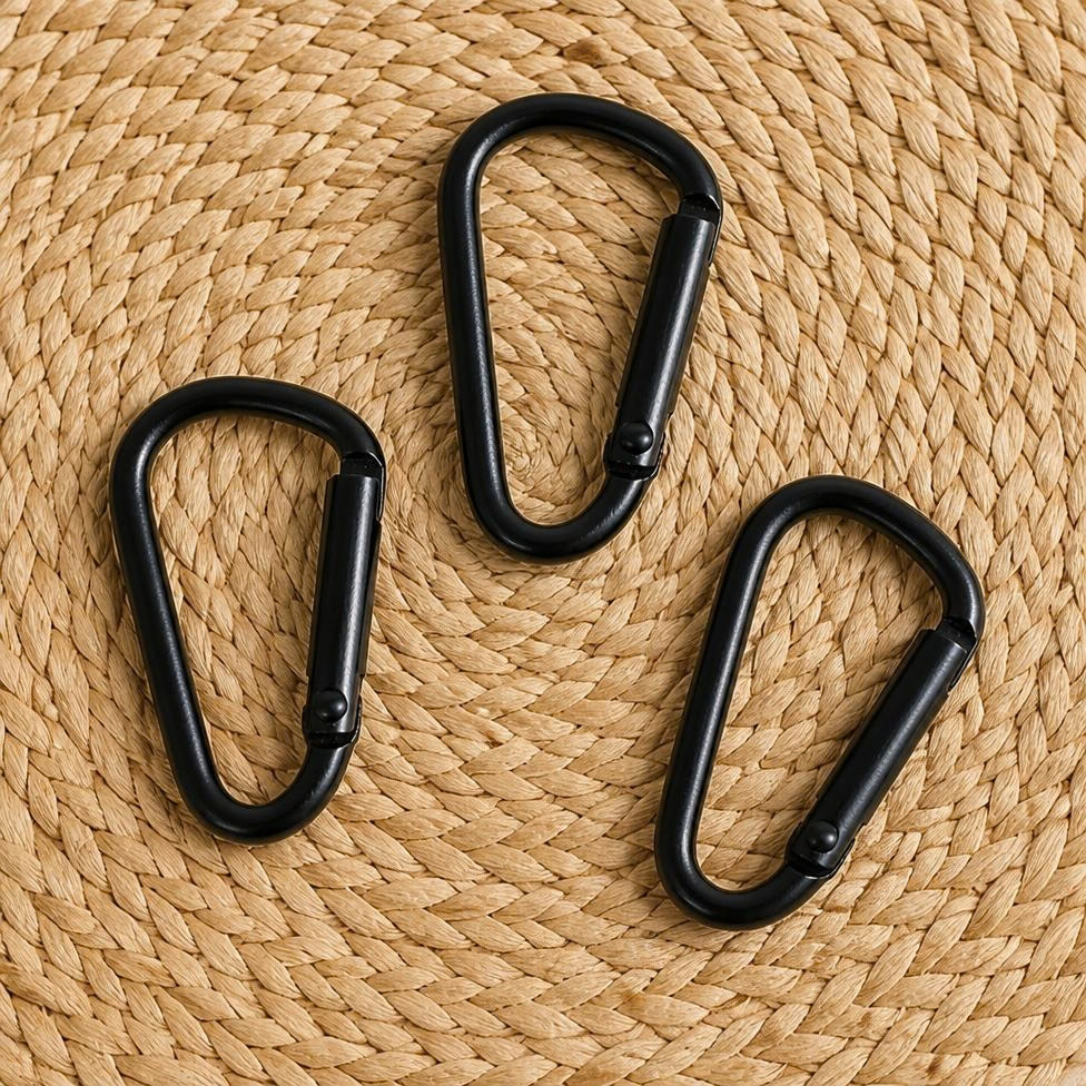 Lot de 10 Crochets de Mousqueton,Mini Mousqueton en Alliage d'Aluminium Noir – image 6