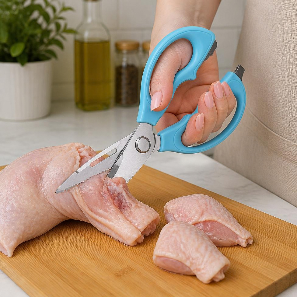 Ciseau de Cuisine de Haute Qualité en Acier Inoxydable pour Couper Viande,Poulet,Légumes – image 5