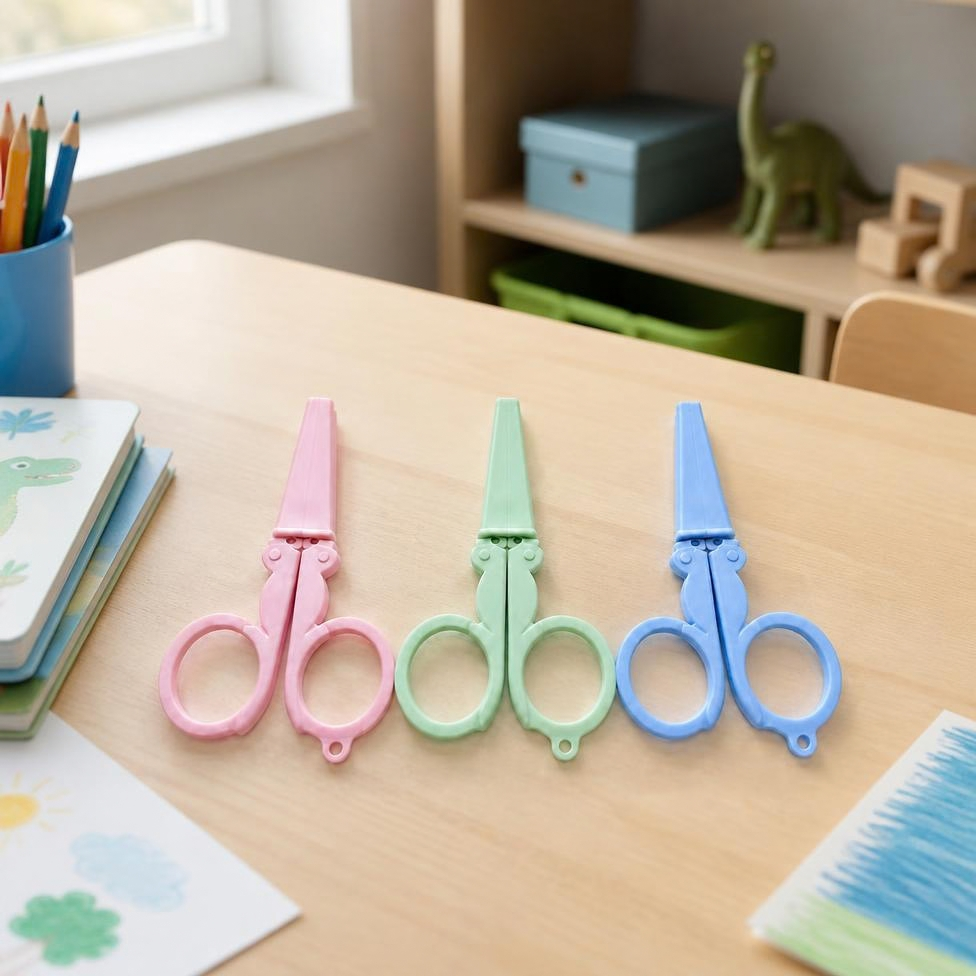 Lot de 3 Mini Ciseaux Pliables pour École, Fournitures Scolaire – image 3