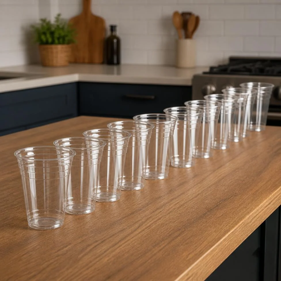 Lot de 50 Gobelets Transparents Jetable 400 Ml,Tasse en Plastique – image 5