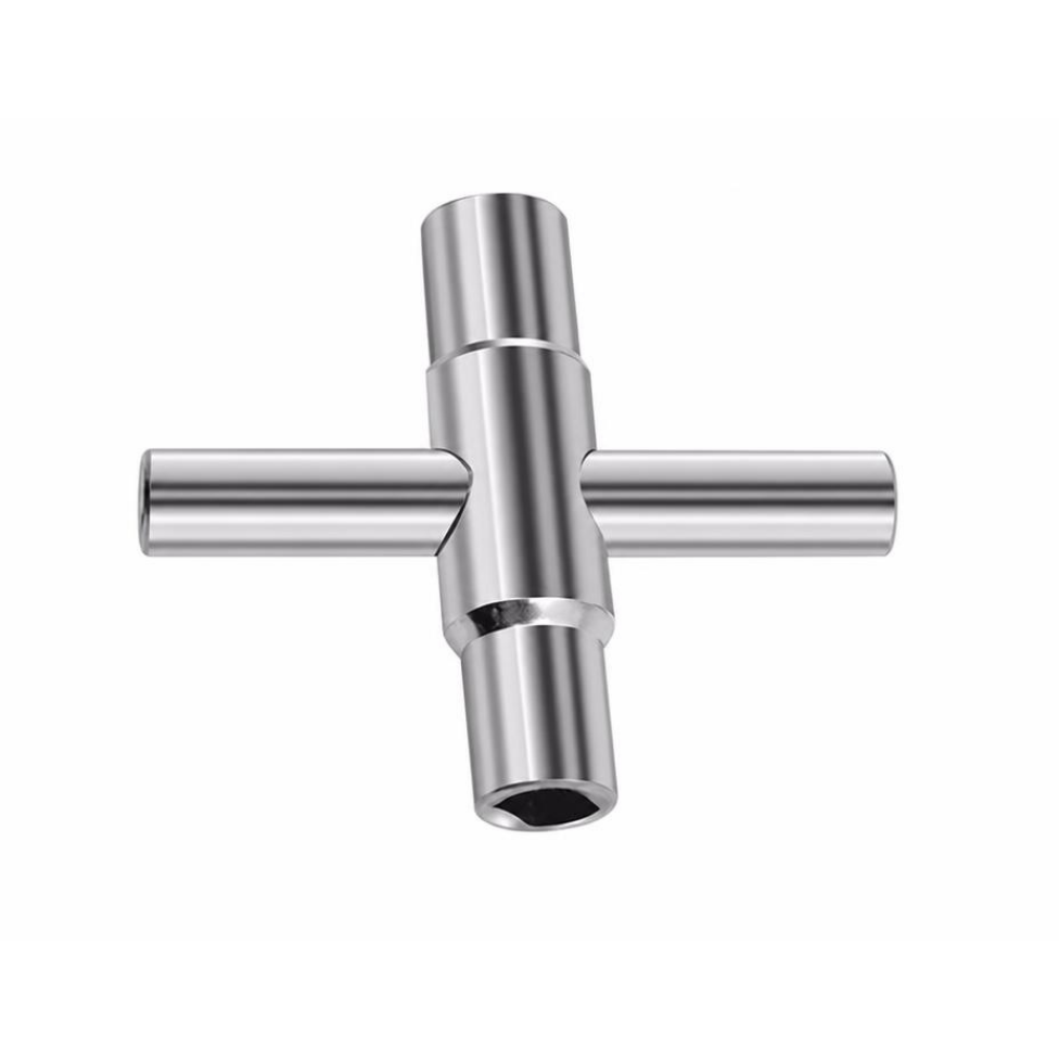 Mini Clé Universelle 4-en-1 en Argent pour Robinet, Clé Carrée, Outil de Plomberie,Salle de Bain, Bouteuille de Gaz – image 2