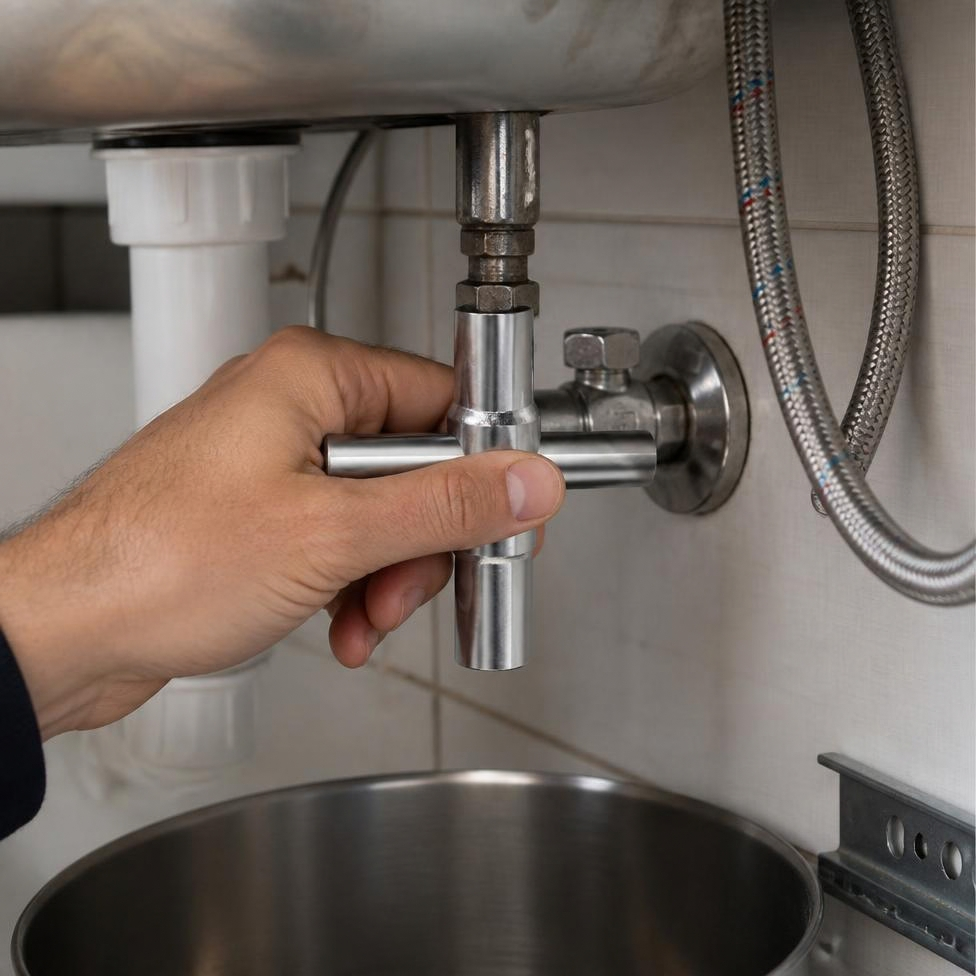 Mini Clé Universelle 4-en-1 en Argent pour Robinet, Clé Carrée, Outil de Plomberie,Salle de Bain, Bouteuille de Gaz – image 5