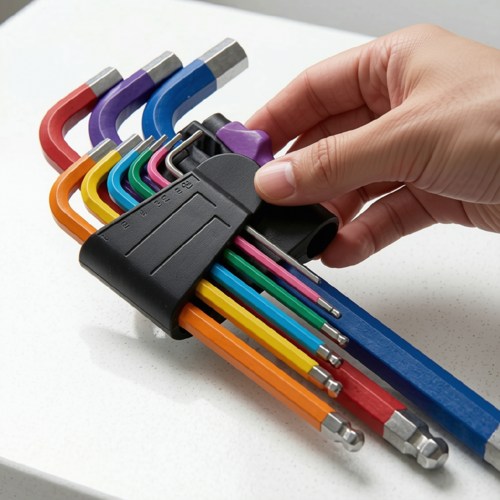 Jeu de clés  Allen à Bout Sphérique de Précision,9 Pièces, pour Réparation, Bricolage