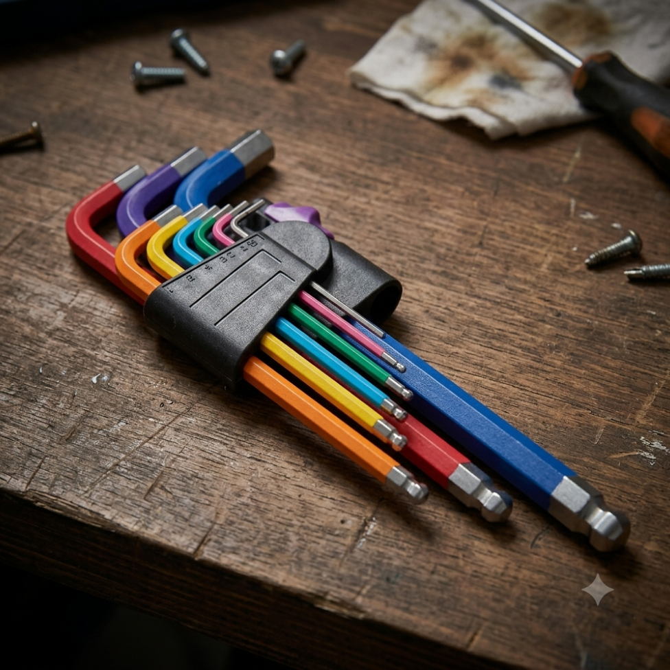 Jeu de clés  Allen à Bout Sphérique de Précision,9 Pièces, pour Réparation, Bricolage – image 3