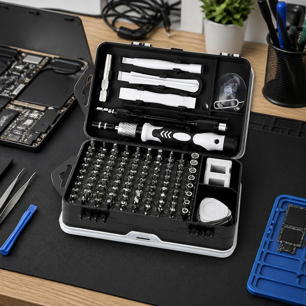 Kit de Tournevis Magnétique,115 Pièces, pour Réparation, Bricolage