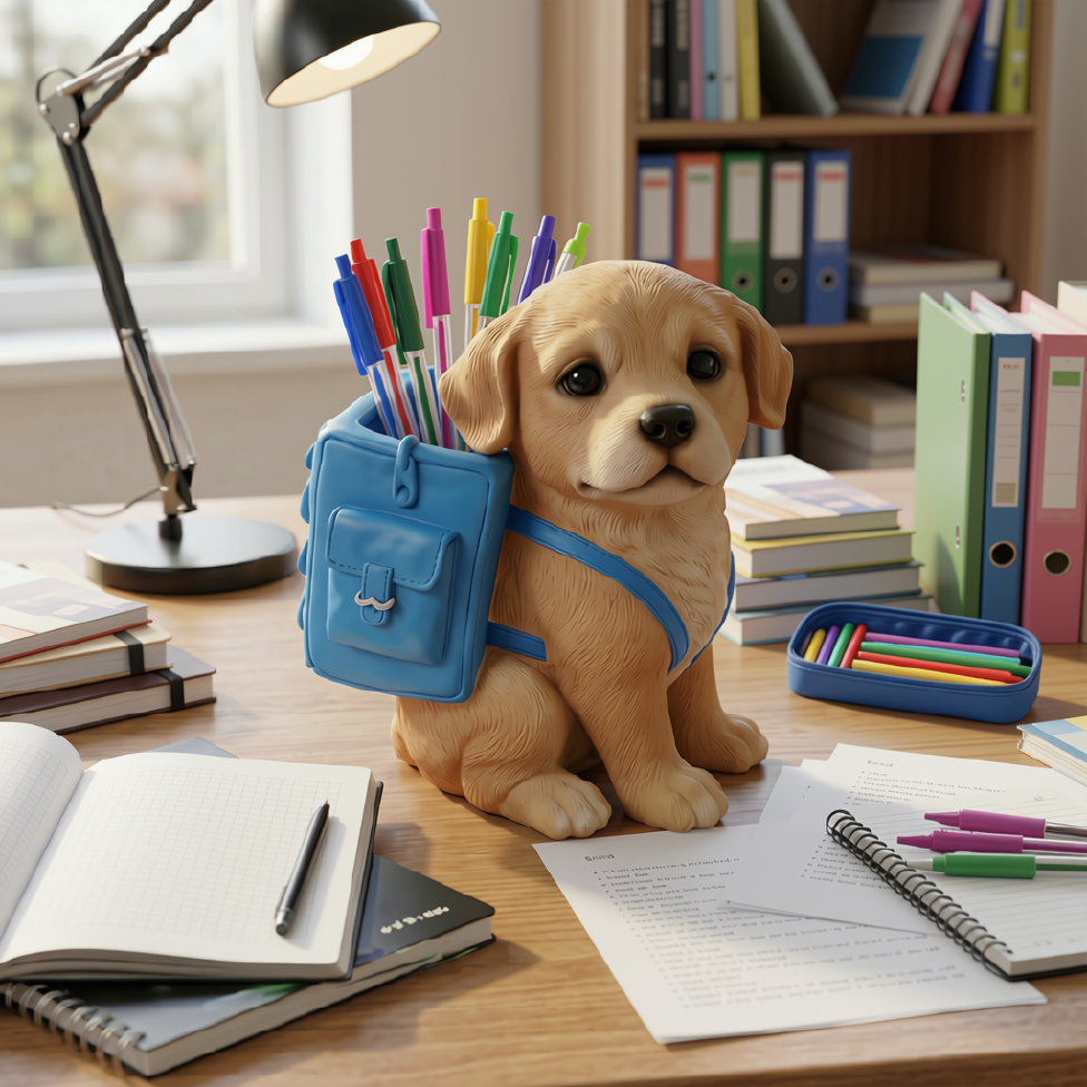 Porte-Stylo Créatif en Forme de Chien, pour Bureau, Enfants, Garçons, Filles, Fournitures Scolaire – image 2
