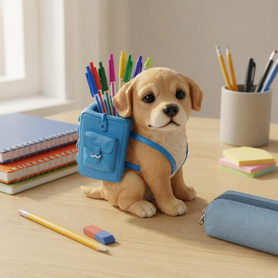 Porte-Stylo Créatif en Forme de Chien, pour Bureau, Enfants, Garçons, Filles, Fournitures Scolaire – image 3