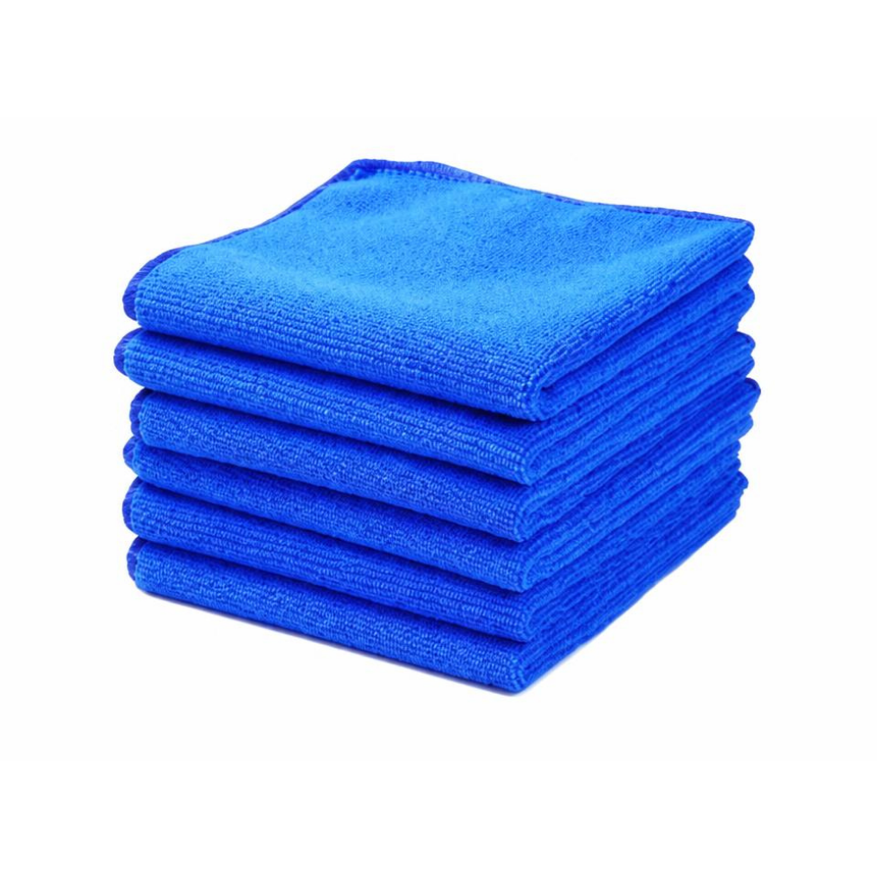 Lot de 4 Serviettes de Nettoyage Bleu 30*30cm
