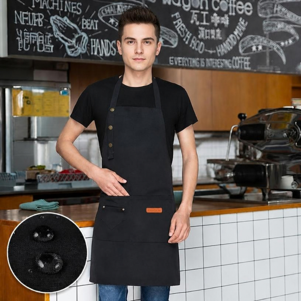 Tablier Réglable avec Poches pour Cuisine Familial – image 4