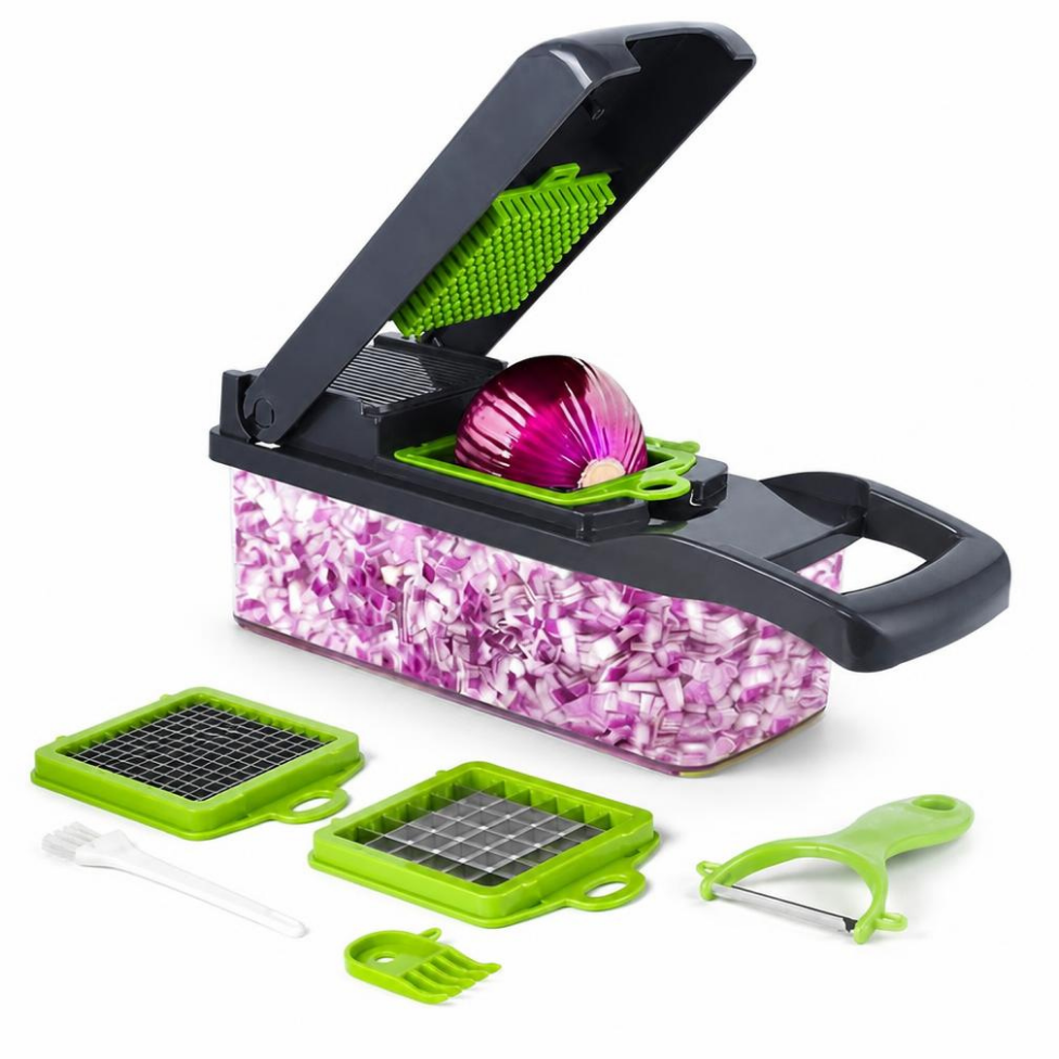 Hachoir à Légumes Multifonctionnel pour Carottes, Ail et Oignon,Coupe-Légumes et Trancheuse de Cuisine – image 5