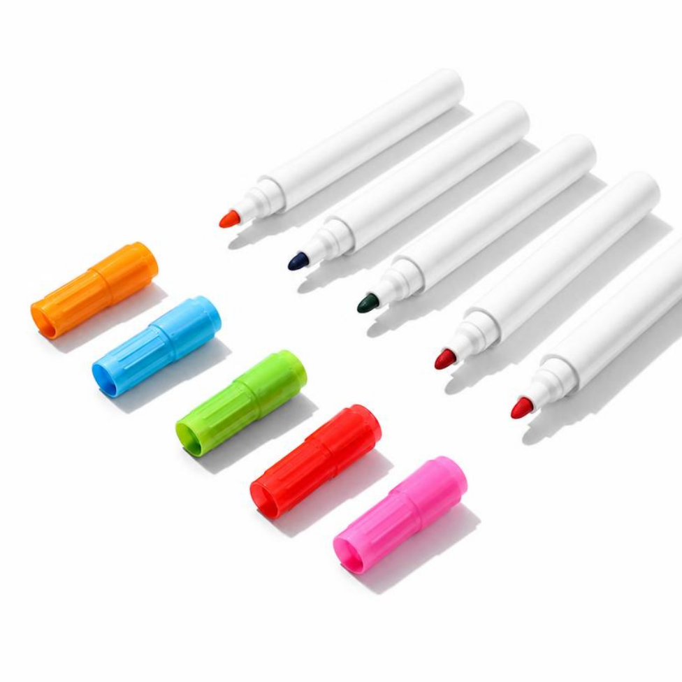 Lot de 7 Marqueurs pour Tableau Blanc,Encre Noire, Effaçable, sans Trace, Effacement Facile,Séchage Rapide,Fournitures Scolaire – image 6
