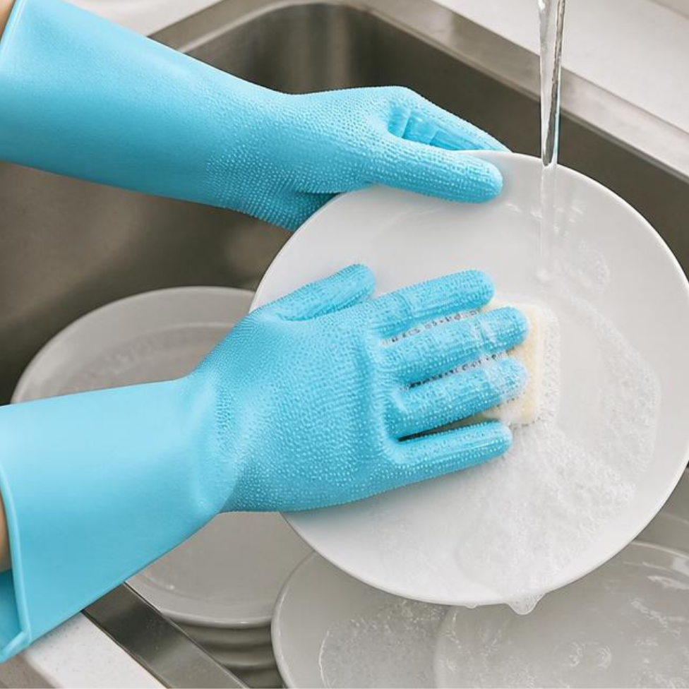 Gant de Nettoyage en Silicone Multi-Usages pour Vaisselle, Bain et Ménage – image 4