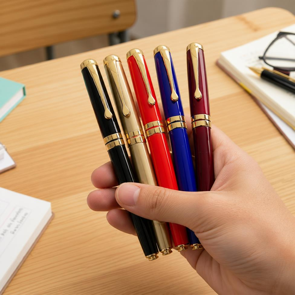 Stylo à Bille en Métal de Luxe, Cadeau d'Affaires,Écriture Fluide, Pointe de 0,5 mm – image 3