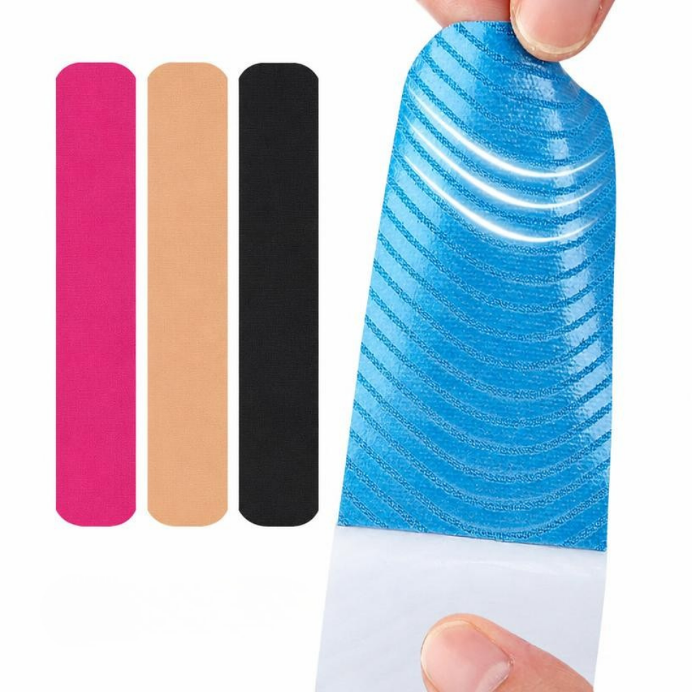 Lot de 5 Bandes de Kinésiologie Prédécoupées pour Genoux, Bande Élastique et Imperméable pour Peau Bande de Kinésiologie Soulagement Douleur et Accessoires Soutien Pré-découpées pour Genoux – image 3