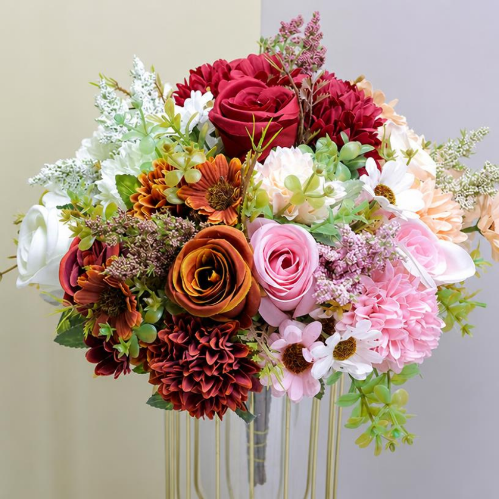 Lot de 5 Fleurs Artificielles pour Décoration de Mariage, Bouquets de Mariée – image 2