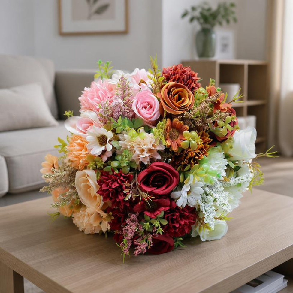 Lot de 5 Fleurs Artificielles pour Décoration de Mariage, Bouquets de Mariée – image 5