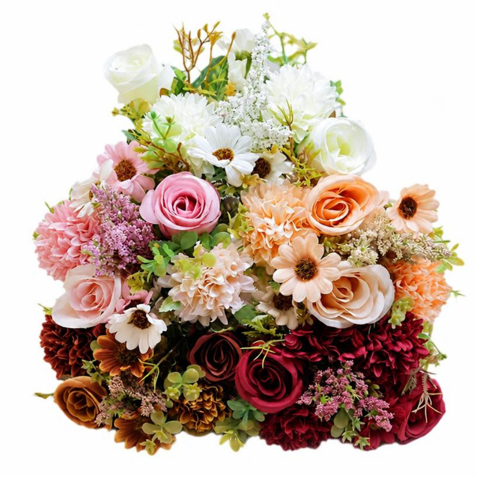 Lot de 5 Fleurs Artificielles pour Décoration de Mariage, Bouquets de Mariée – image 6