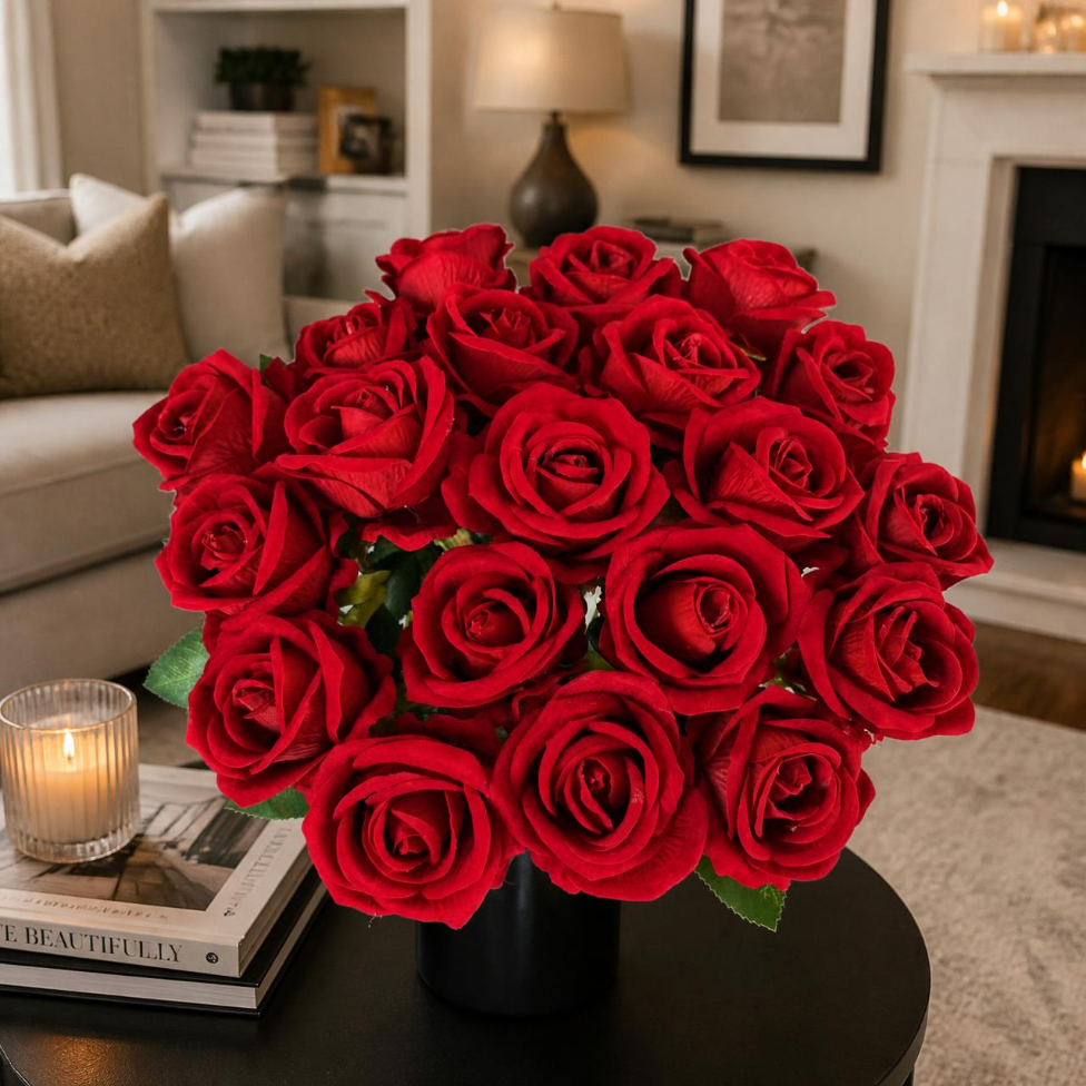 Lot de 5 Rose Artificielle,Décoration Intérieure – image 3