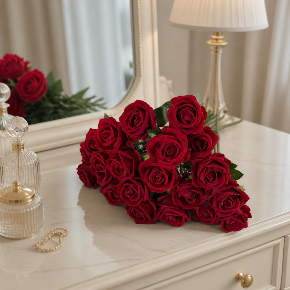 Lot de 5 Rose Artificielle,Décoration Intérieure – image 6