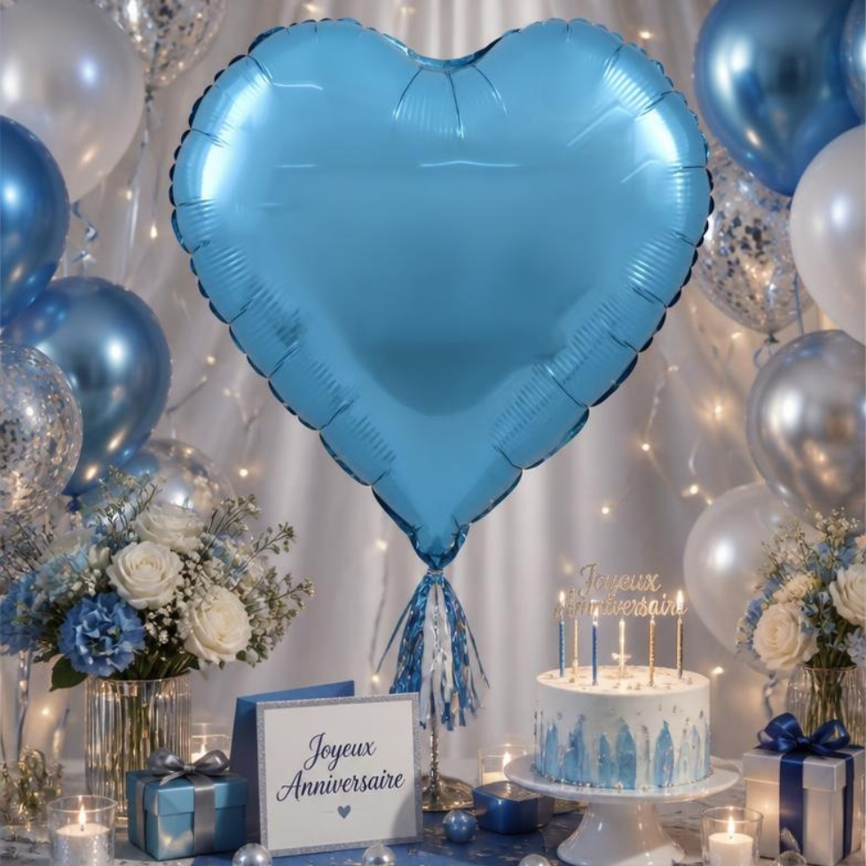 Ballon en Forme de Coeur de 18 Pouces, pour Anniversaire,Mariage,Fête,Décoaration – image 2