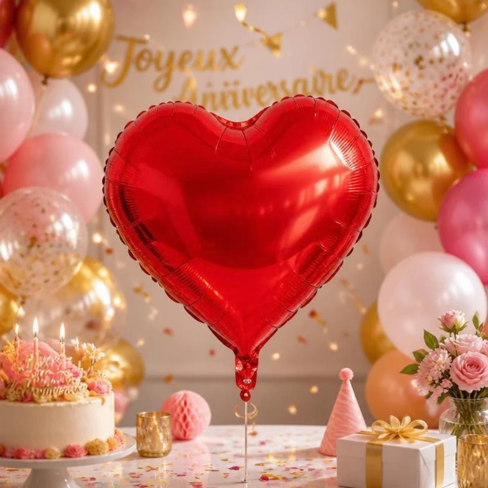 Ballon en Forme de Coeur de 18 Pouces, pour Anniversaire,Mariage,Fête,Décoaration – image 5